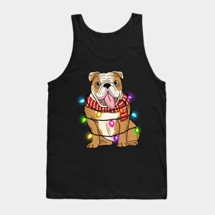 bulldog christmas lights Tank Top